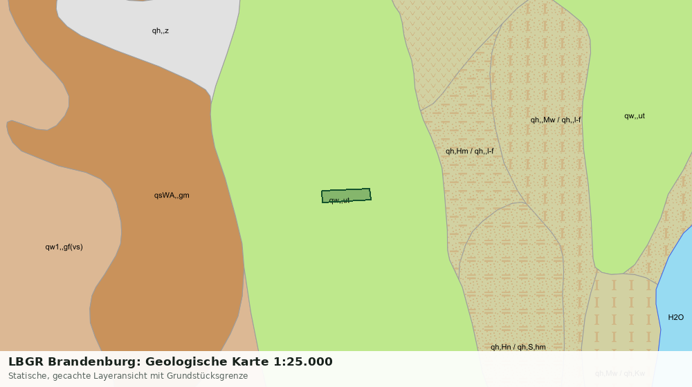 Statische Kartenansicht: LBGR Brandenburg: Geologische Karte 1:25.000