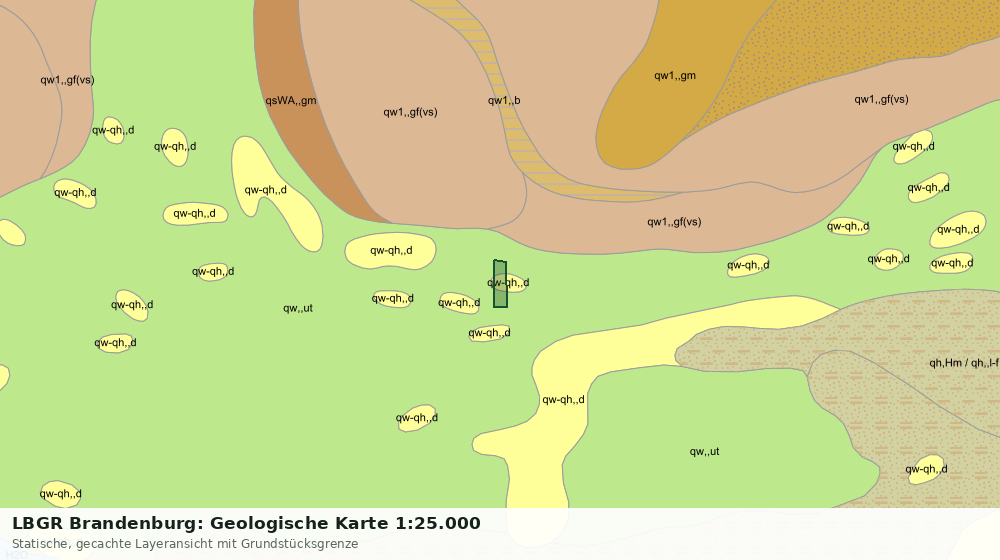 Statische Kartenansicht: LBGR Brandenburg: Geologische Karte 1:25.000