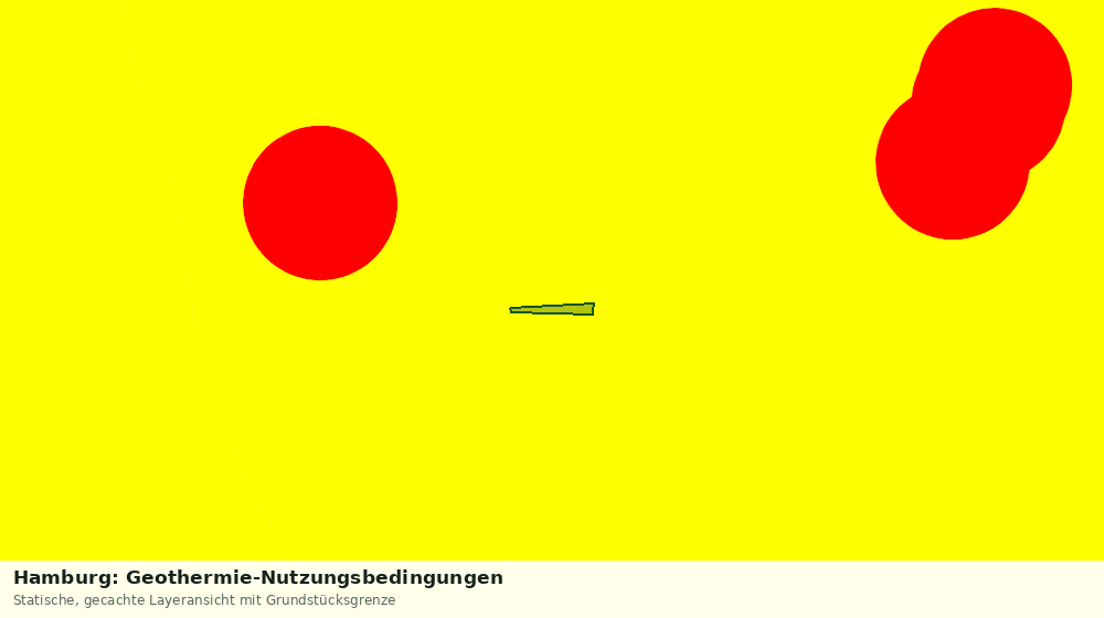 Statische Kartenansicht: Hamburg: Geothermie-Nutzungsbedingungen