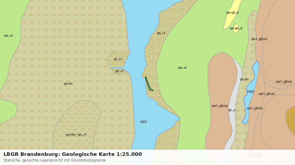 Statische Kartenansicht: LBGR Brandenburg: Geologische Karte 1:25.000