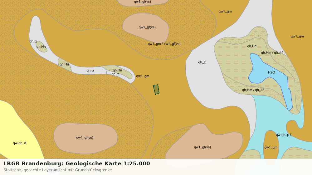 Statische Kartenansicht: LBGR Brandenburg: Geologische Karte 1:25.000