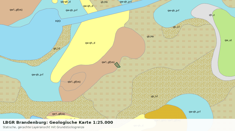 Statische Kartenansicht: LBGR Brandenburg: Geologische Karte 1:25.000