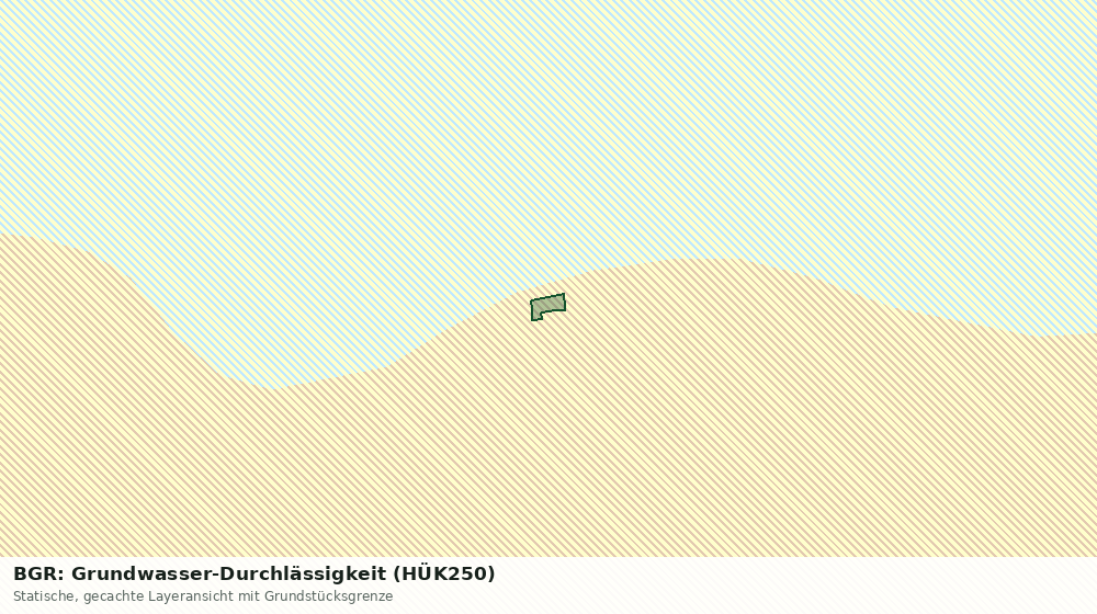 Statische Kartenansicht: BGR: Grundwasser-Durchlässigkeit (HÜK250)