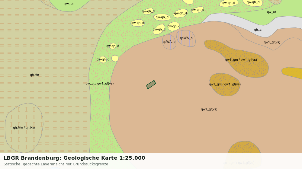 Statische Kartenansicht: LBGR Brandenburg: Geologische Karte 1:25.000