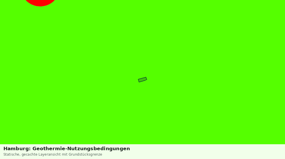 Statische Kartenansicht: Hamburg: Geothermie-Nutzungsbedingungen