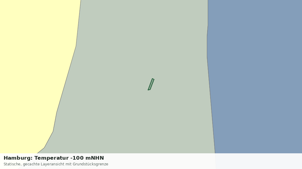 Statische Kartenansicht: Hamburg: Temperatur -100 mNHN