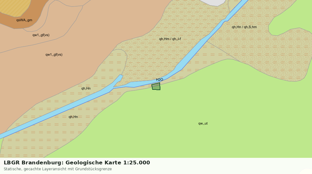 Statische Kartenansicht: LBGR Brandenburg: Geologische Karte 1:25.000