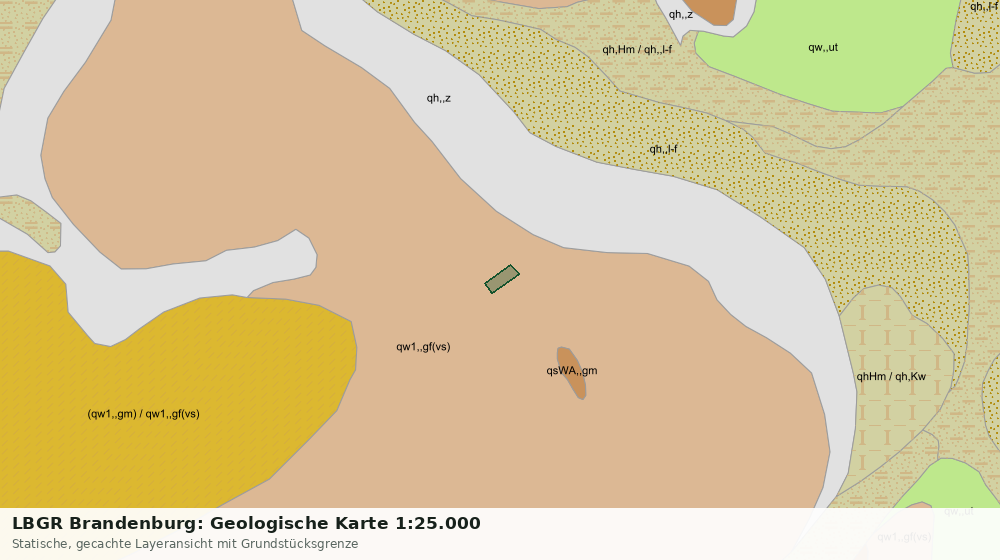 Statische Kartenansicht: LBGR Brandenburg: Geologische Karte 1:25.000