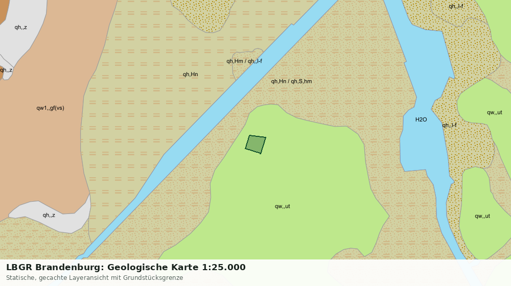 Statische Kartenansicht: LBGR Brandenburg: Geologische Karte 1:25.000