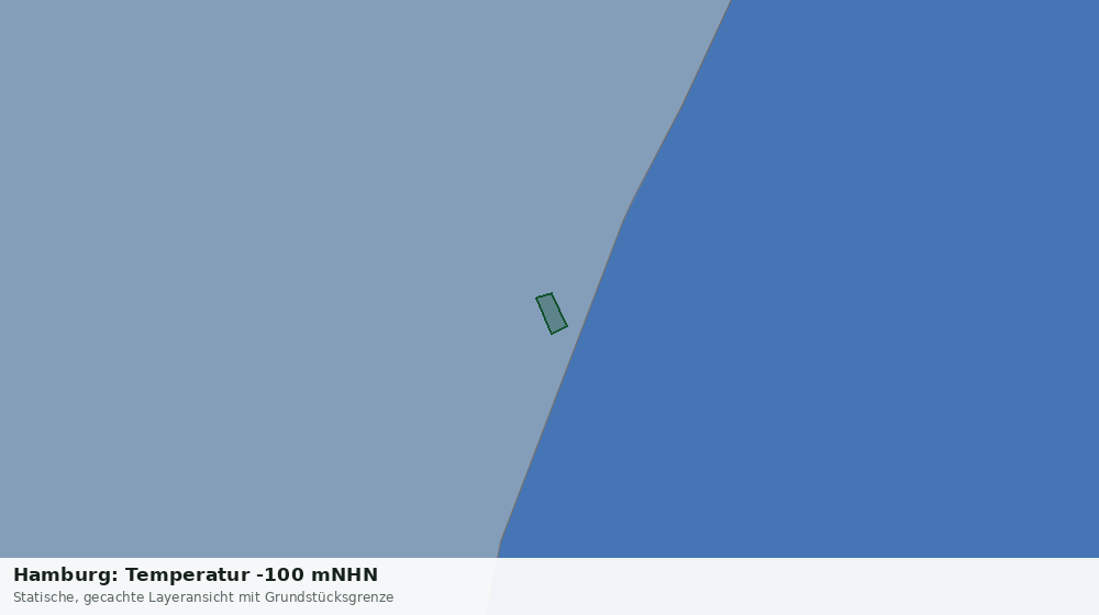 Statische Kartenansicht: Hamburg: Temperatur -100 mNHN