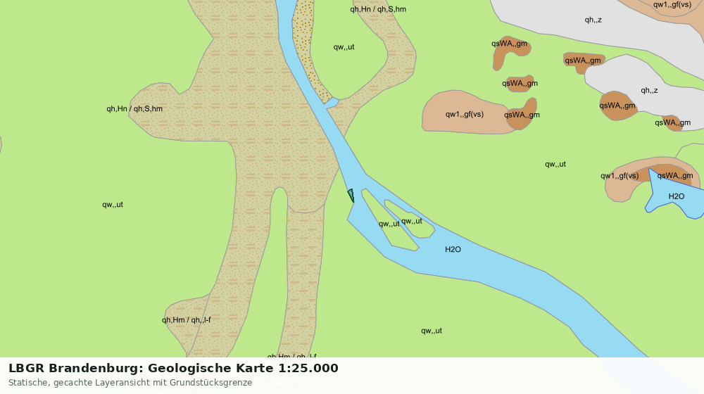 Statische Kartenansicht: LBGR Brandenburg: Geologische Karte 1:25.000