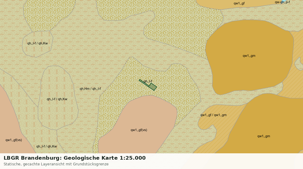Statische Kartenansicht: LBGR Brandenburg: Geologische Karte 1:25.000