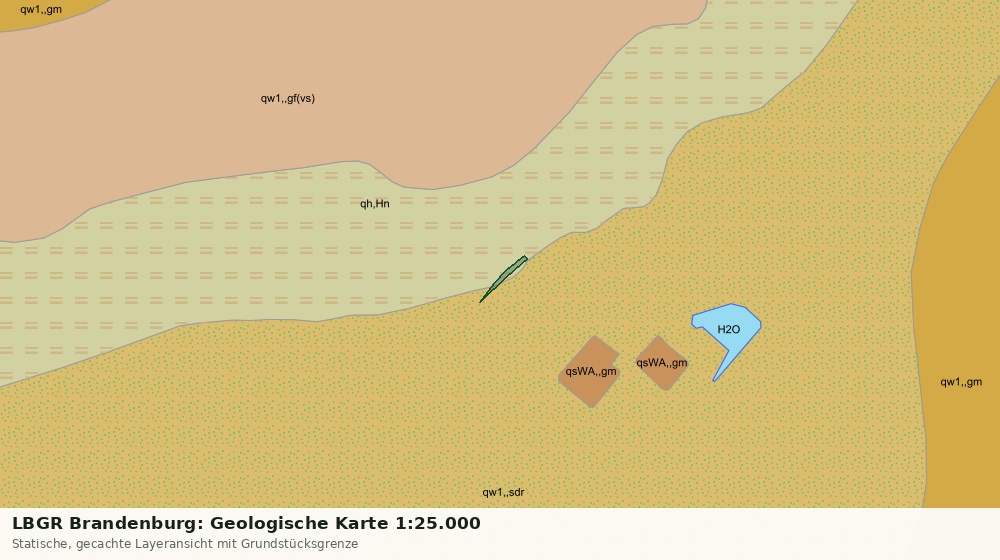 Statische Kartenansicht: LBGR Brandenburg: Geologische Karte 1:25.000