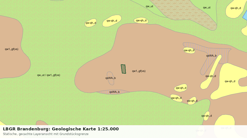 Statische Kartenansicht: LBGR Brandenburg: Geologische Karte 1:25.000