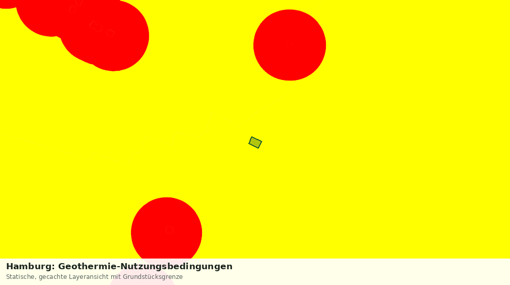 Statische Kartenansicht: Hamburg: Geothermie-Nutzungsbedingungen