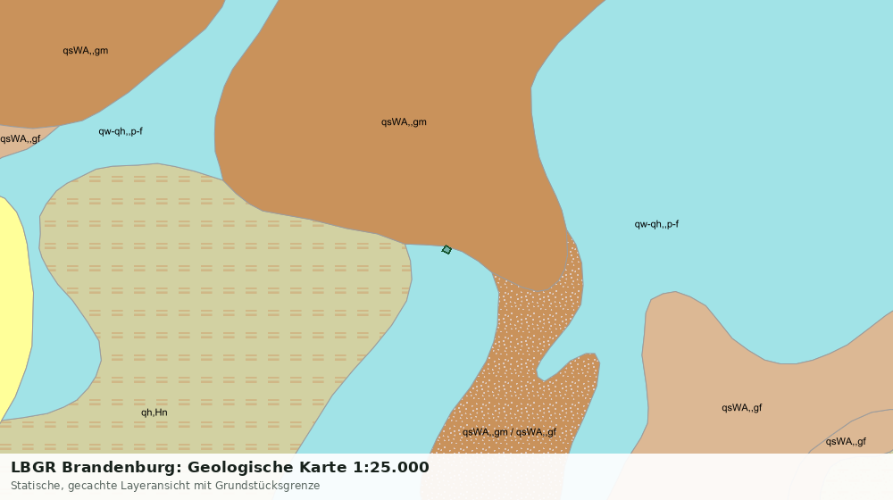 Statische Kartenansicht: LBGR Brandenburg: Geologische Karte 1:25.000