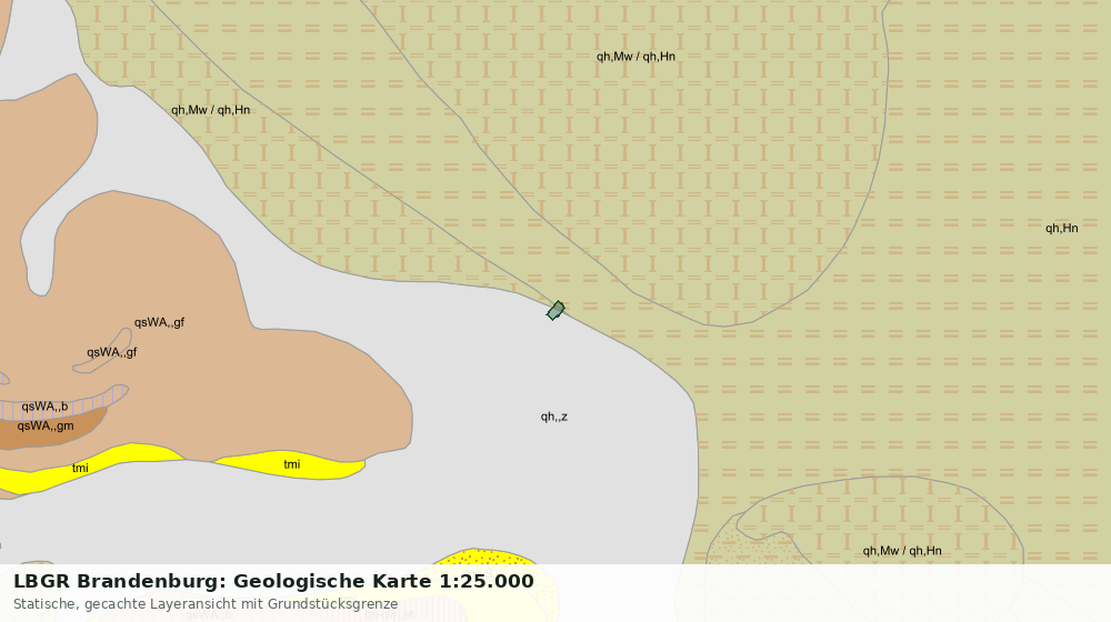 Statische Kartenansicht: LBGR Brandenburg: Geologische Karte 1:25.000