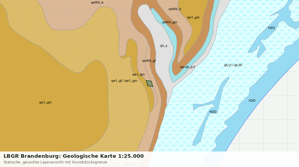Statische Kartenansicht: LBGR Brandenburg: Geologische Karte 1:25.000