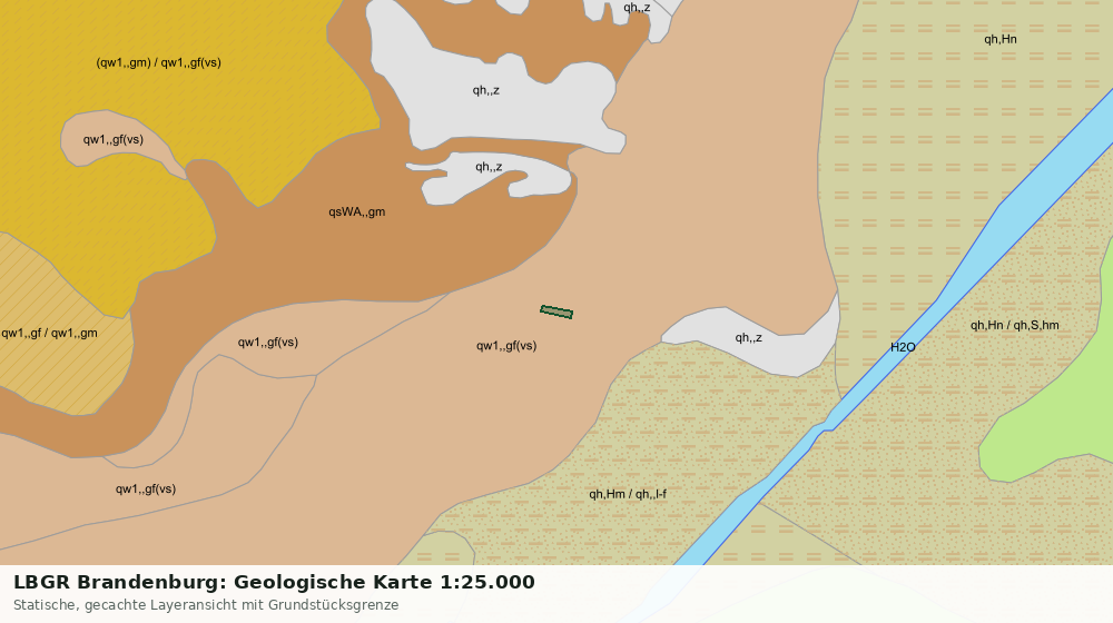Statische Kartenansicht: LBGR Brandenburg: Geologische Karte 1:25.000
