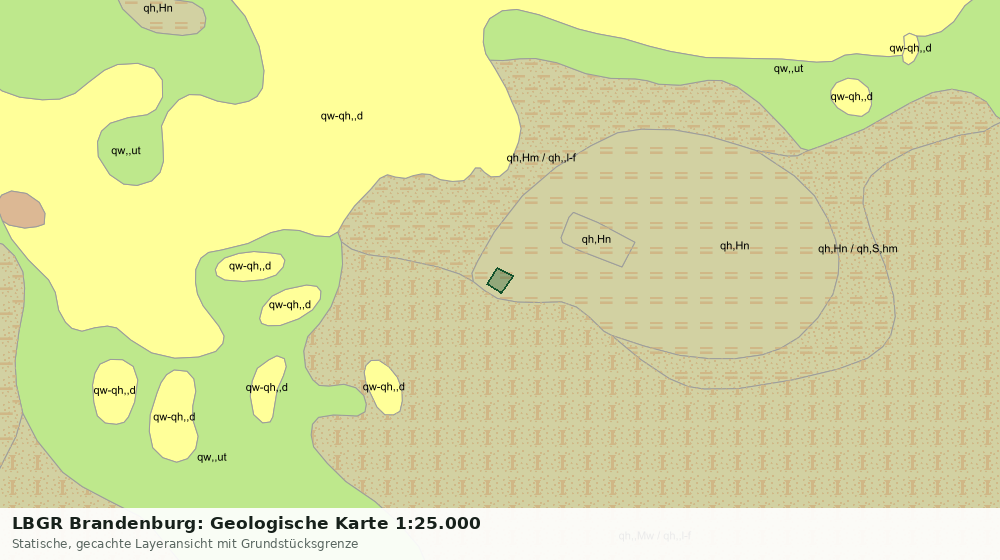 Statische Kartenansicht: LBGR Brandenburg: Geologische Karte 1:25.000