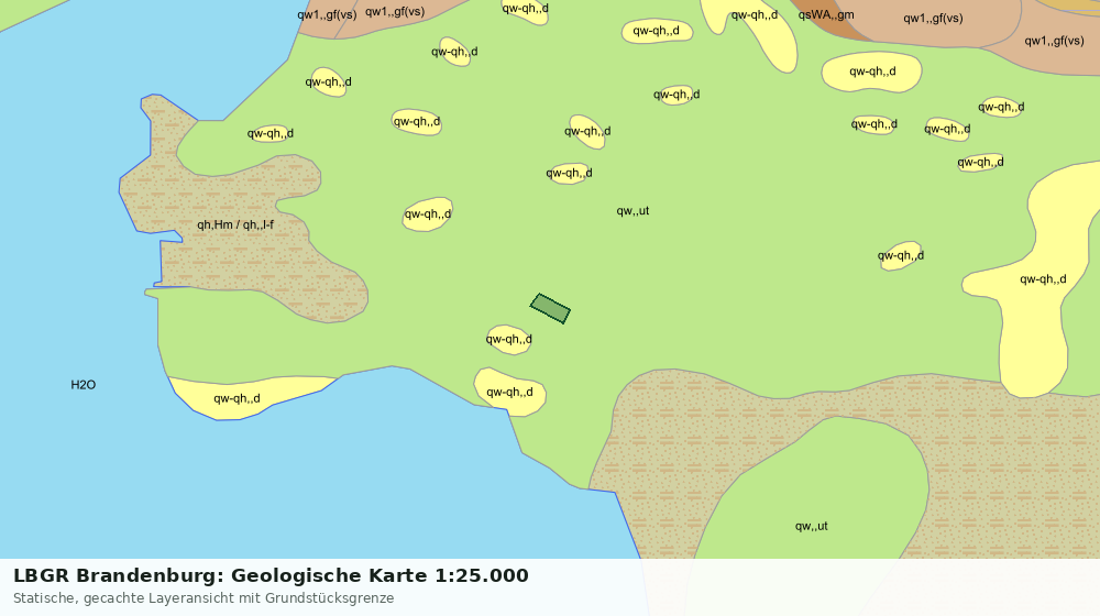 Statische Kartenansicht: LBGR Brandenburg: Geologische Karte 1:25.000