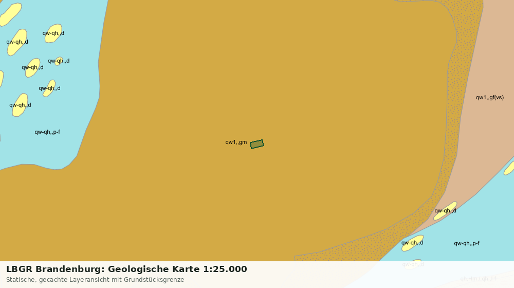 Statische Kartenansicht: LBGR Brandenburg: Geologische Karte 1:25.000