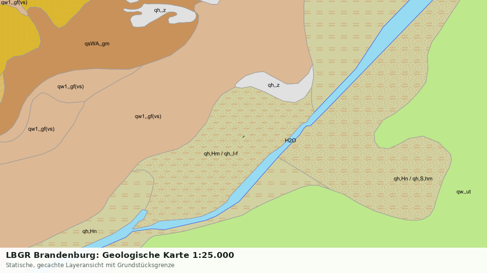 Statische Kartenansicht: LBGR Brandenburg: Geologische Karte 1:25.000