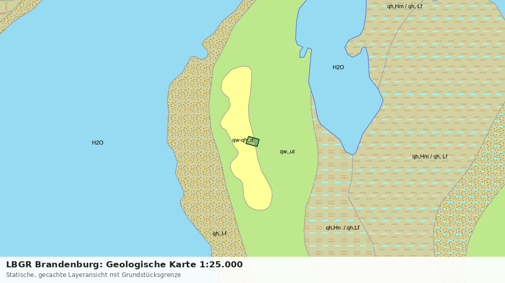 Statische Kartenansicht: LBGR Brandenburg: Geologische Karte 1:25.000