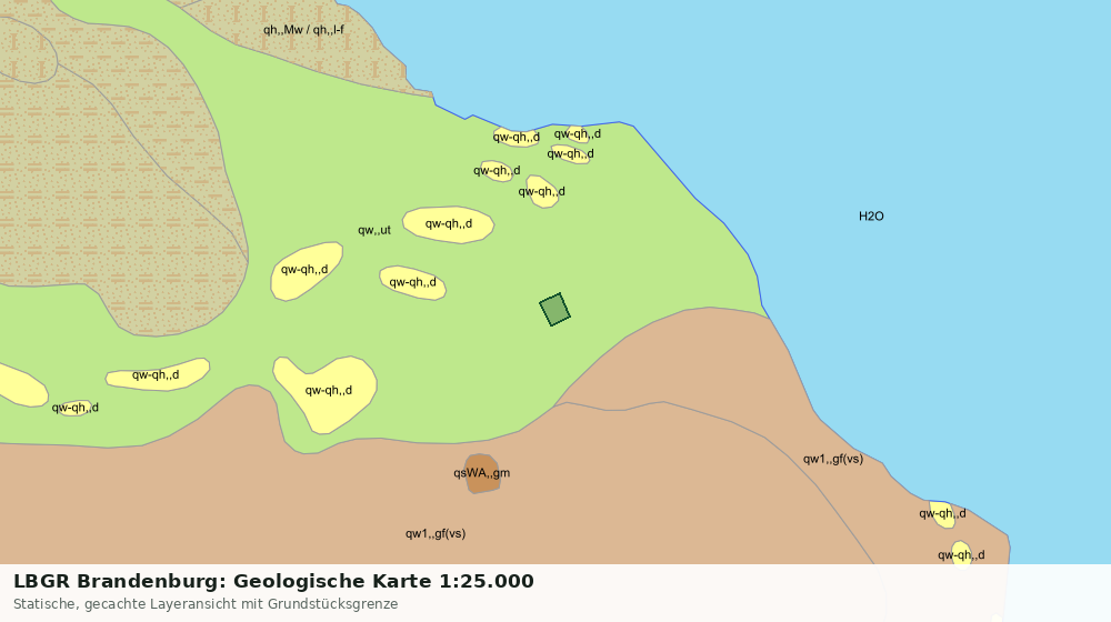 Statische Kartenansicht: LBGR Brandenburg: Geologische Karte 1:25.000