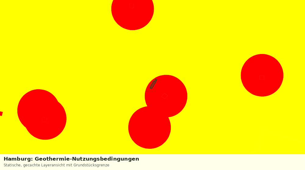 Statische Kartenansicht: Hamburg: Geothermie-Nutzungsbedingungen