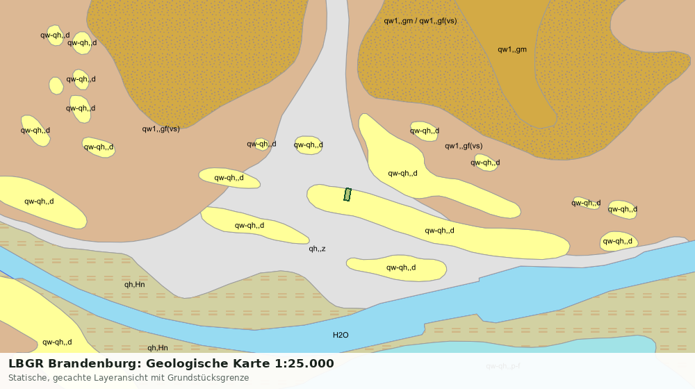 Statische Kartenansicht: LBGR Brandenburg: Geologische Karte 1:25.000
