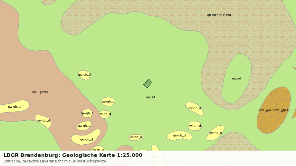 Statische Kartenansicht: LBGR Brandenburg: Geologische Karte 1:25.000