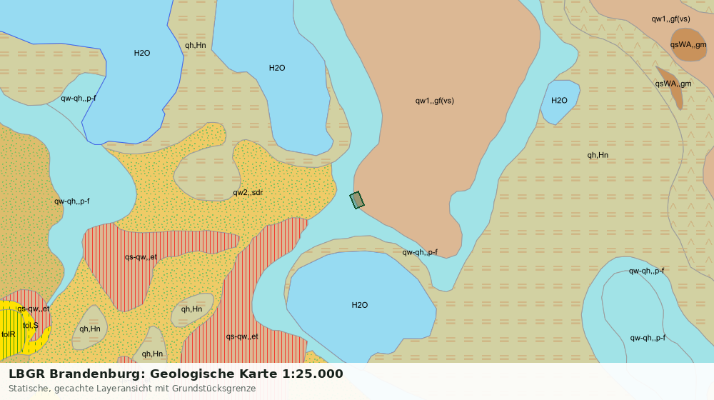 Statische Kartenansicht: LBGR Brandenburg: Geologische Karte 1:25.000