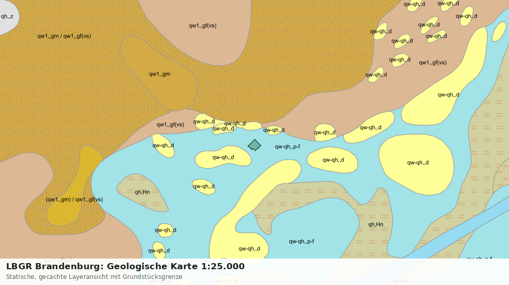 Statische Kartenansicht: LBGR Brandenburg: Geologische Karte 1:25.000