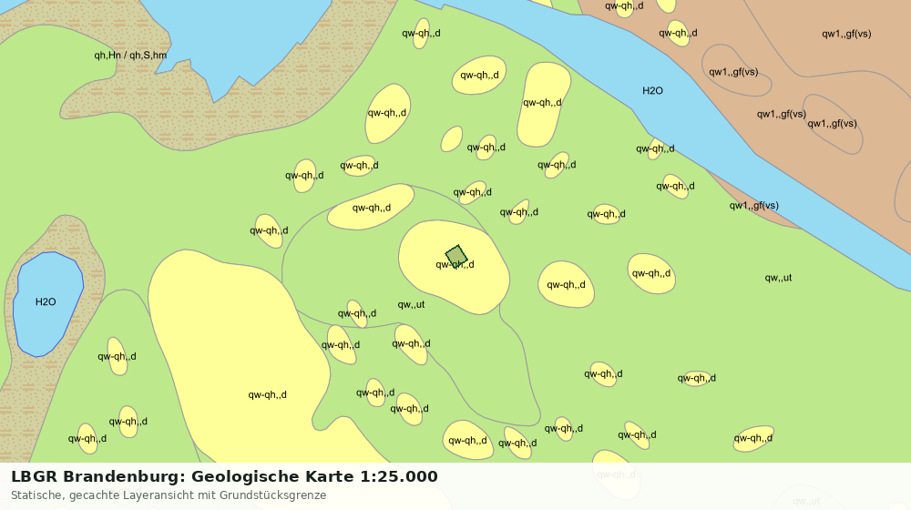 Statische Kartenansicht: LBGR Brandenburg: Geologische Karte 1:25.000