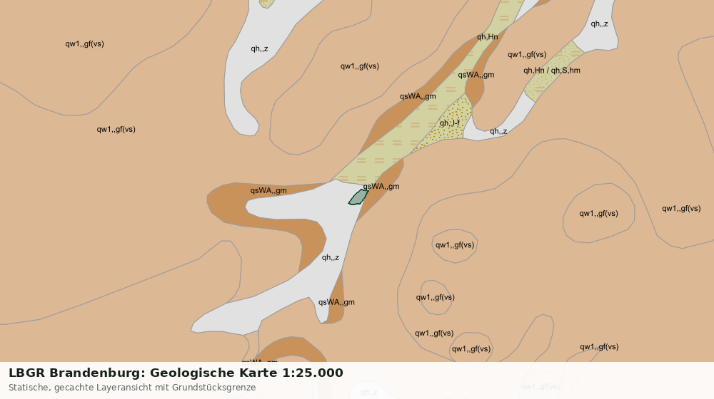 Statische Kartenansicht: LBGR Brandenburg: Geologische Karte 1:25.000