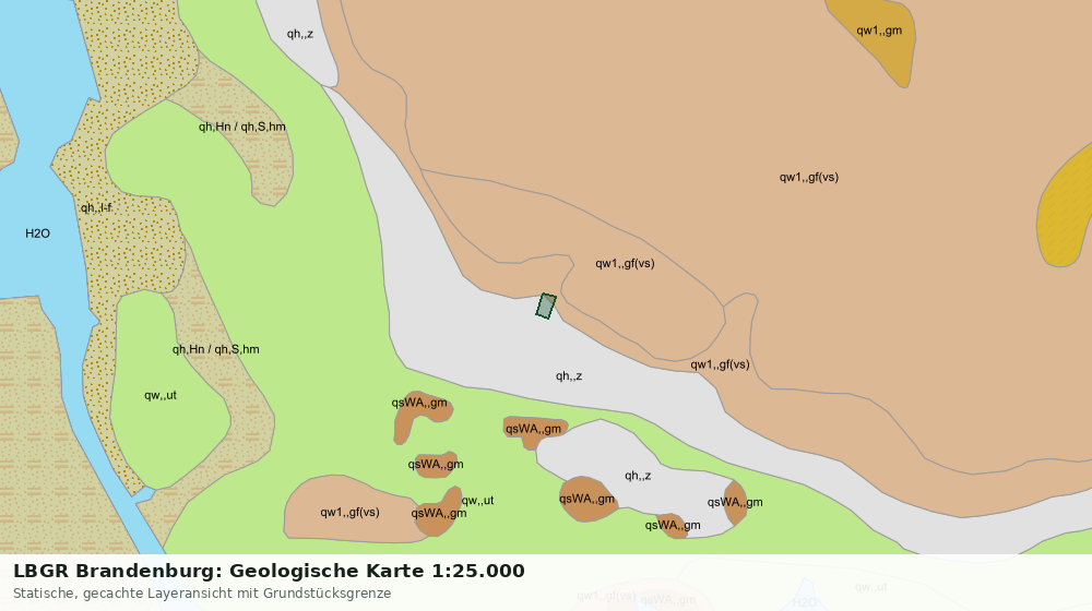 Statische Kartenansicht: LBGR Brandenburg: Geologische Karte 1:25.000