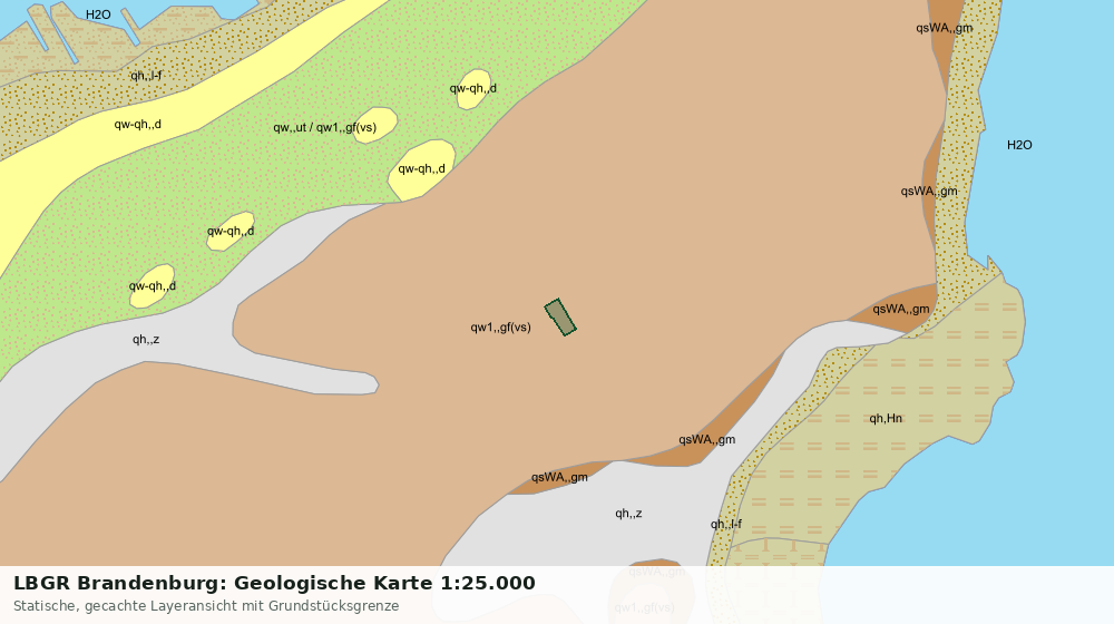 Statische Kartenansicht: LBGR Brandenburg: Geologische Karte 1:25.000