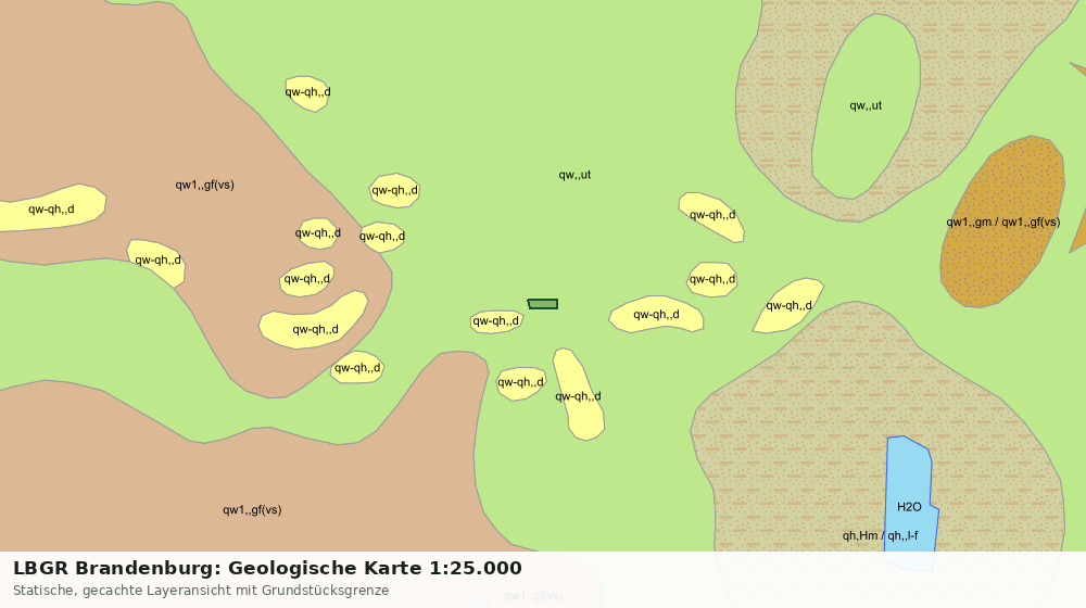 Statische Kartenansicht: LBGR Brandenburg: Geologische Karte 1:25.000