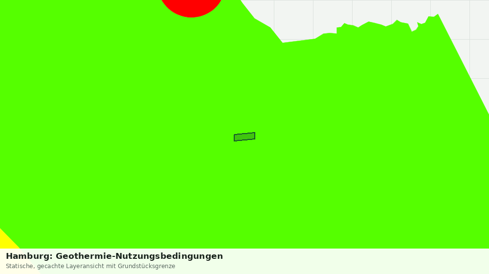 Statische Kartenansicht: Hamburg: Geothermie-Nutzungsbedingungen