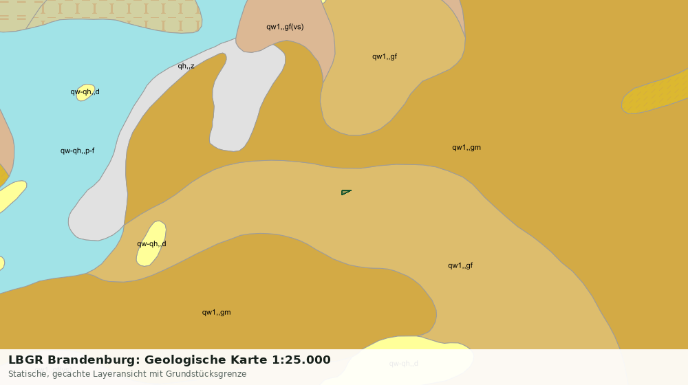 Statische Kartenansicht: LBGR Brandenburg: Geologische Karte 1:25.000