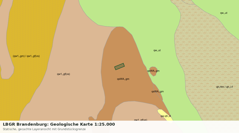 Statische Kartenansicht: LBGR Brandenburg: Geologische Karte 1:25.000