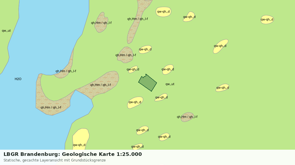 Statische Kartenansicht: LBGR Brandenburg: Geologische Karte 1:25.000