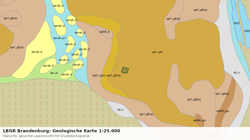 Statische Kartenansicht: LBGR Brandenburg: Geologische Karte 1:25.000