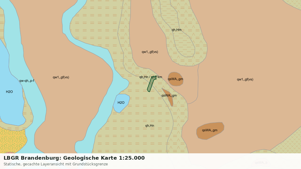 Statische Kartenansicht: LBGR Brandenburg: Geologische Karte 1:25.000