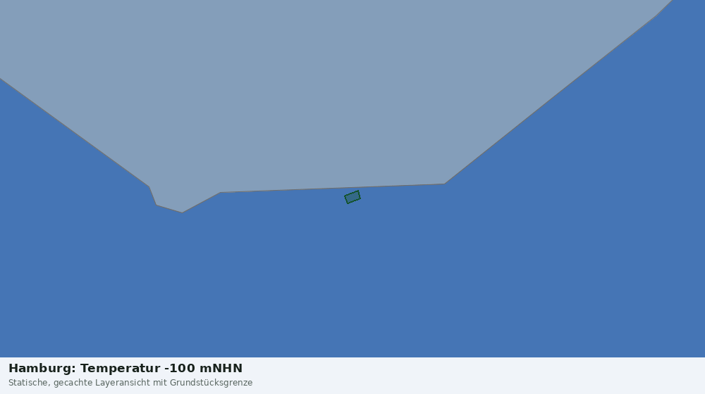Statische Kartenansicht: Hamburg: Temperatur -100 mNHN