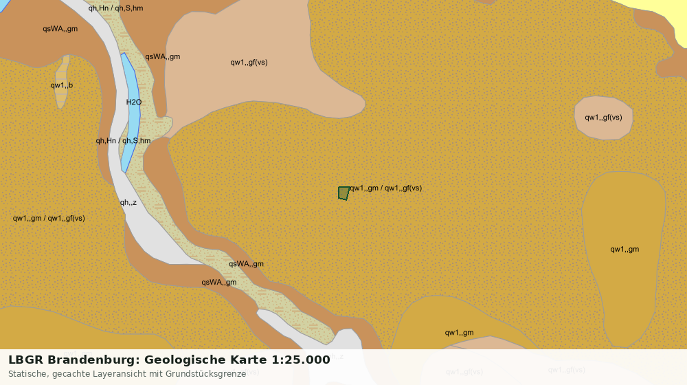 Statische Kartenansicht: LBGR Brandenburg: Geologische Karte 1:25.000