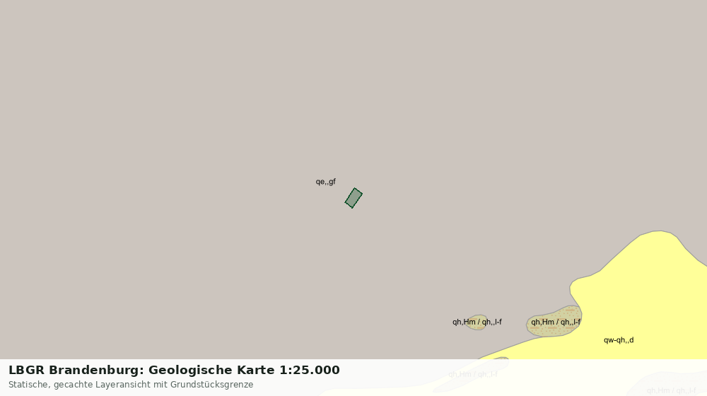 Statische Kartenansicht: LBGR Brandenburg: Geologische Karte 1:25.000