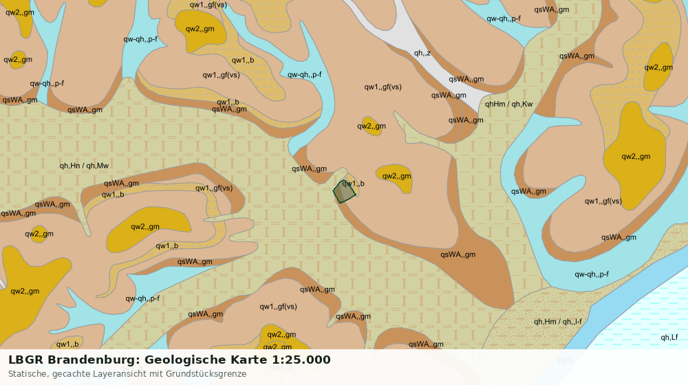 Statische Kartenansicht: LBGR Brandenburg: Geologische Karte 1:25.000