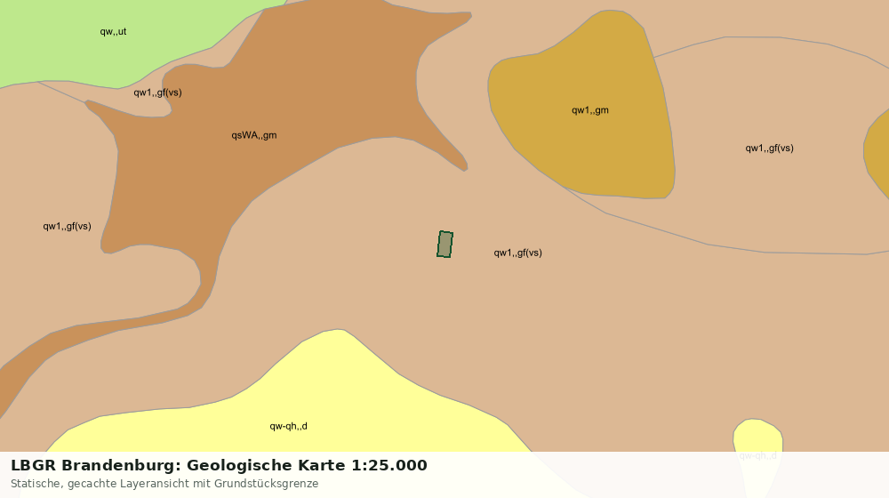 Statische Kartenansicht: LBGR Brandenburg: Geologische Karte 1:25.000